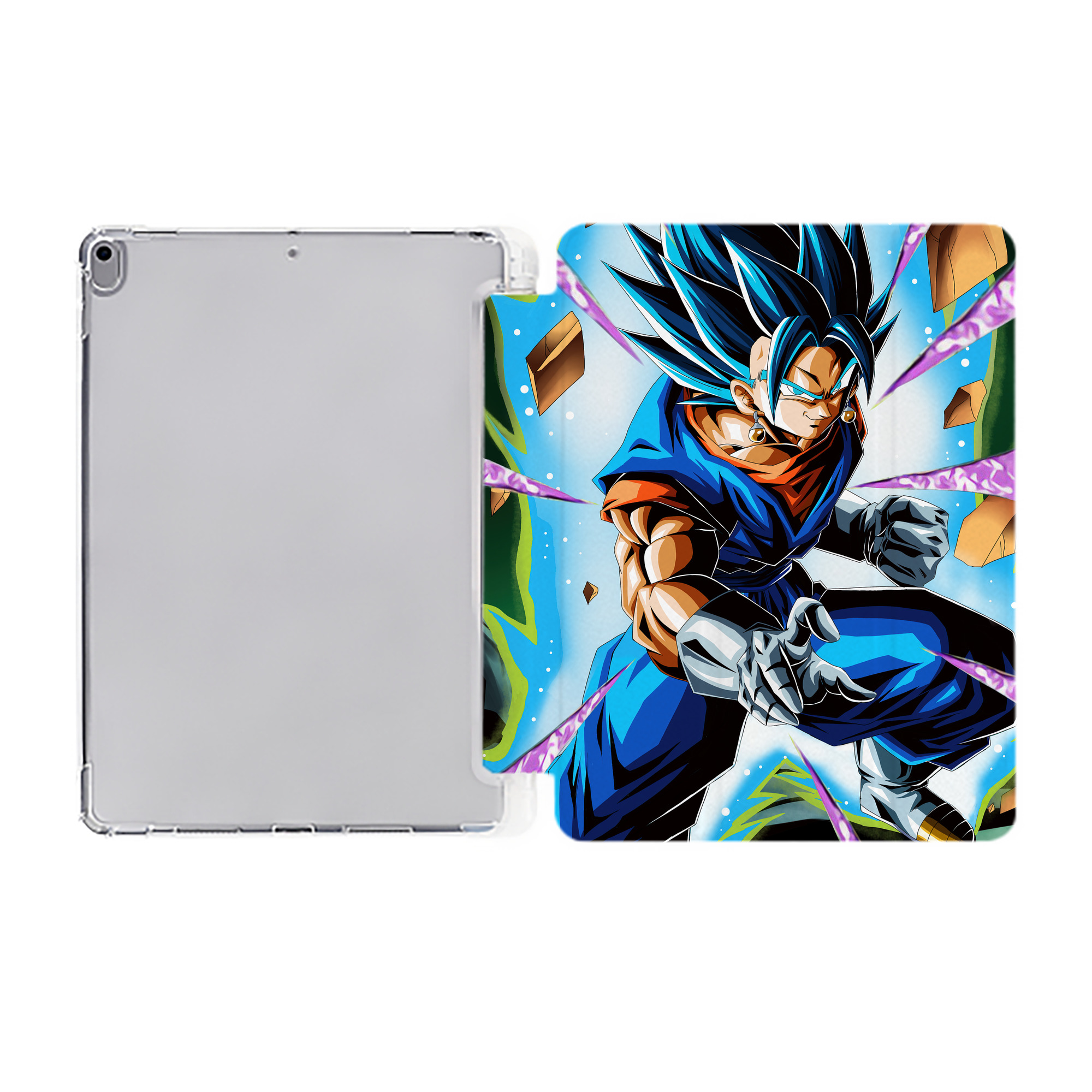（画像用） ドラゴンボール DRAGON BALL IPad ケース ペン収納付き 三つ折りスタンド PUレザー×シリコン 対応機種9.5/10.5/10.9インチ